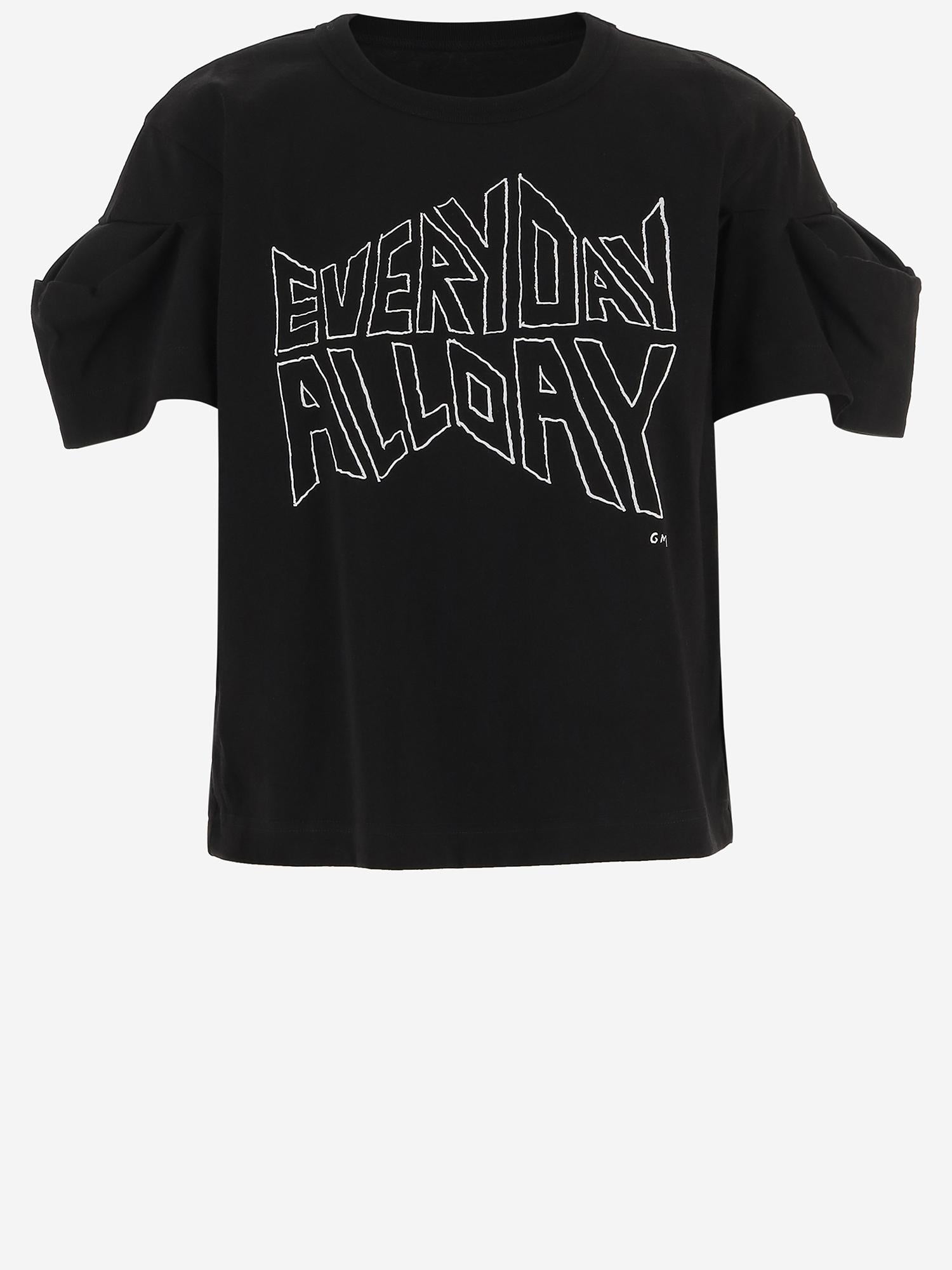 T-SHIRT IN COTONE CON MANICHE DOPPIE 08354 001 SACAI 