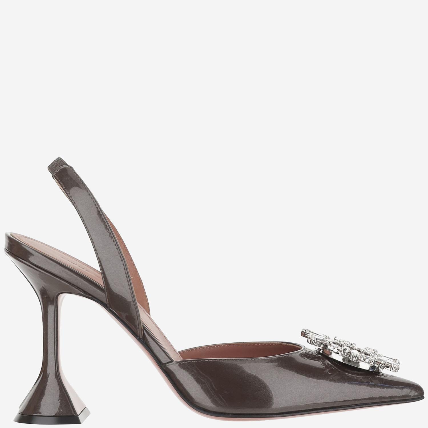 Begum Slingback in pelle BEGUMSLING COFFEE AMINA MUADDI 