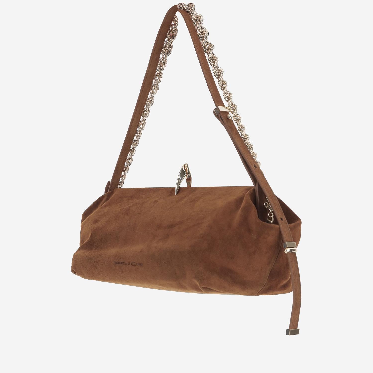 BORSA SOPHIA IN PELLE SCAMOSCIATA SOPHIA KISSING IN THESTREET BENEDETTA BRUZZICHES 
