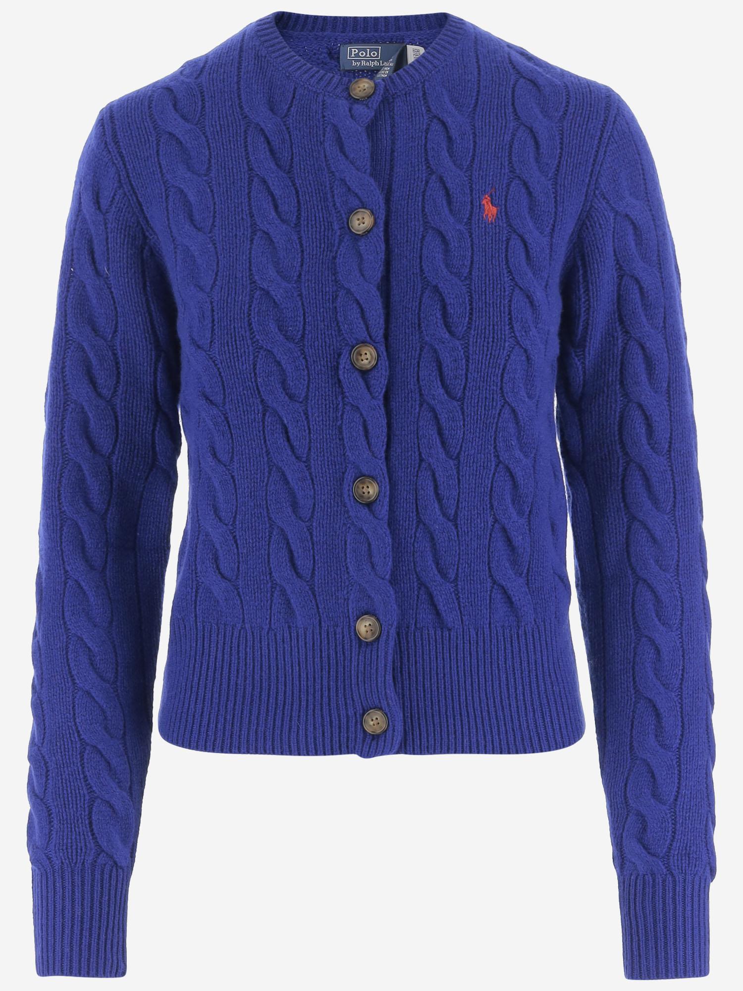 CARDIGAN IN LANA E CASHMERE CON LOGO 211972104 010 POLO RALPH LAUREN 