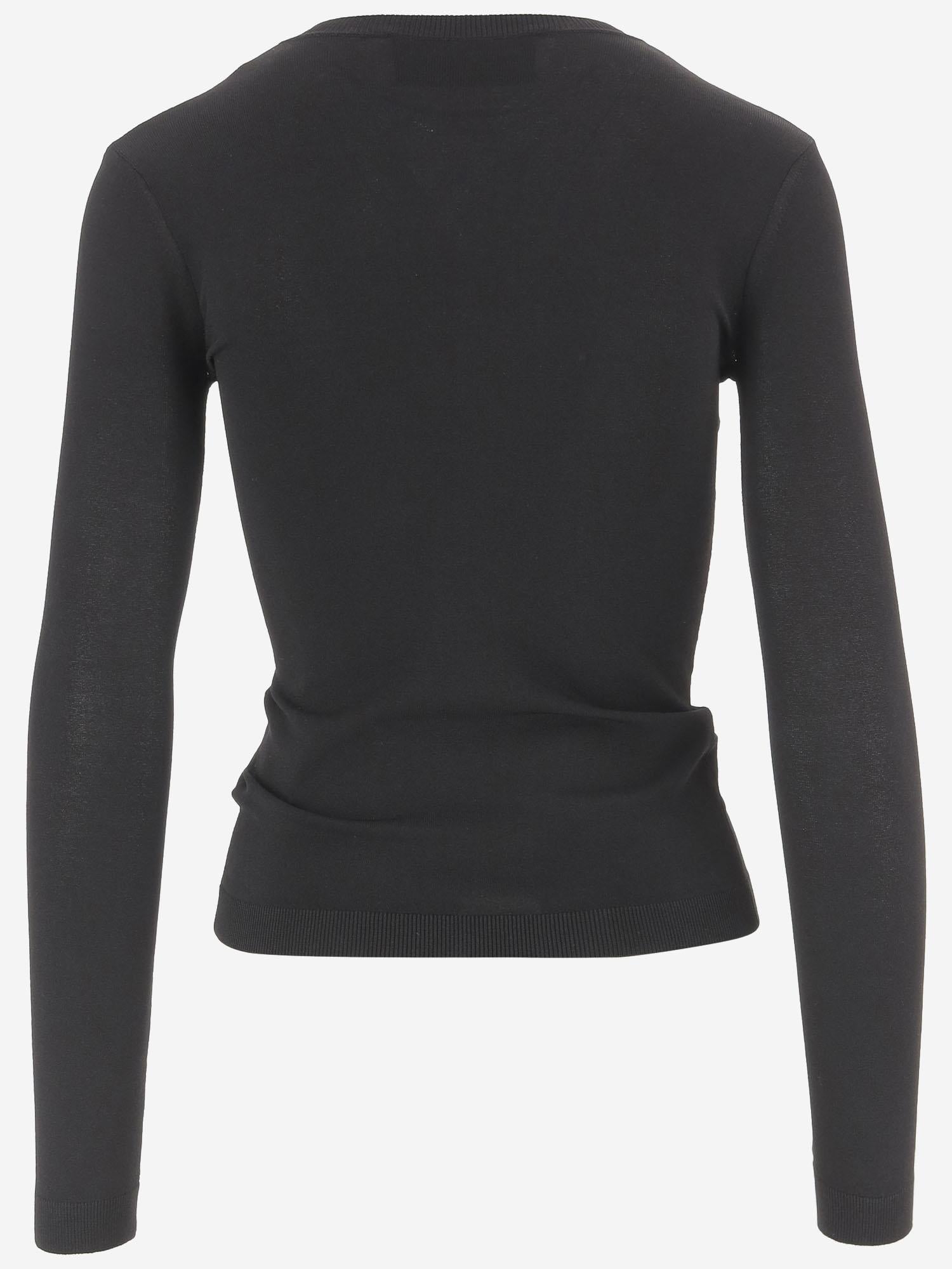 MAGLIA IN MISTO VISCOSA CON ARRICCIO 8B0KA15I A8M0NO VALENTINO 