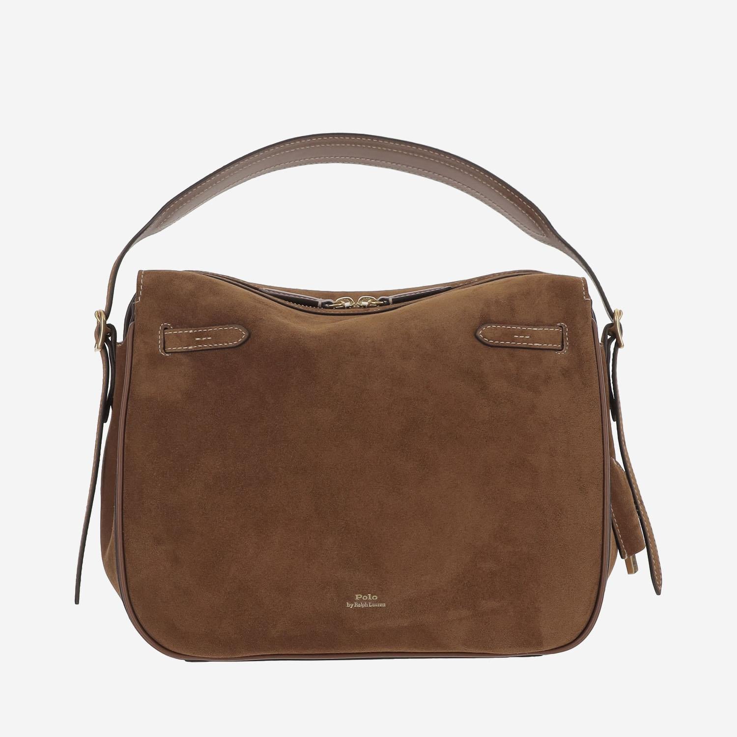 Borsa a tracolla Polo ID in pelle scamosciata 428962627 001 POLO RALPH LAUREN 