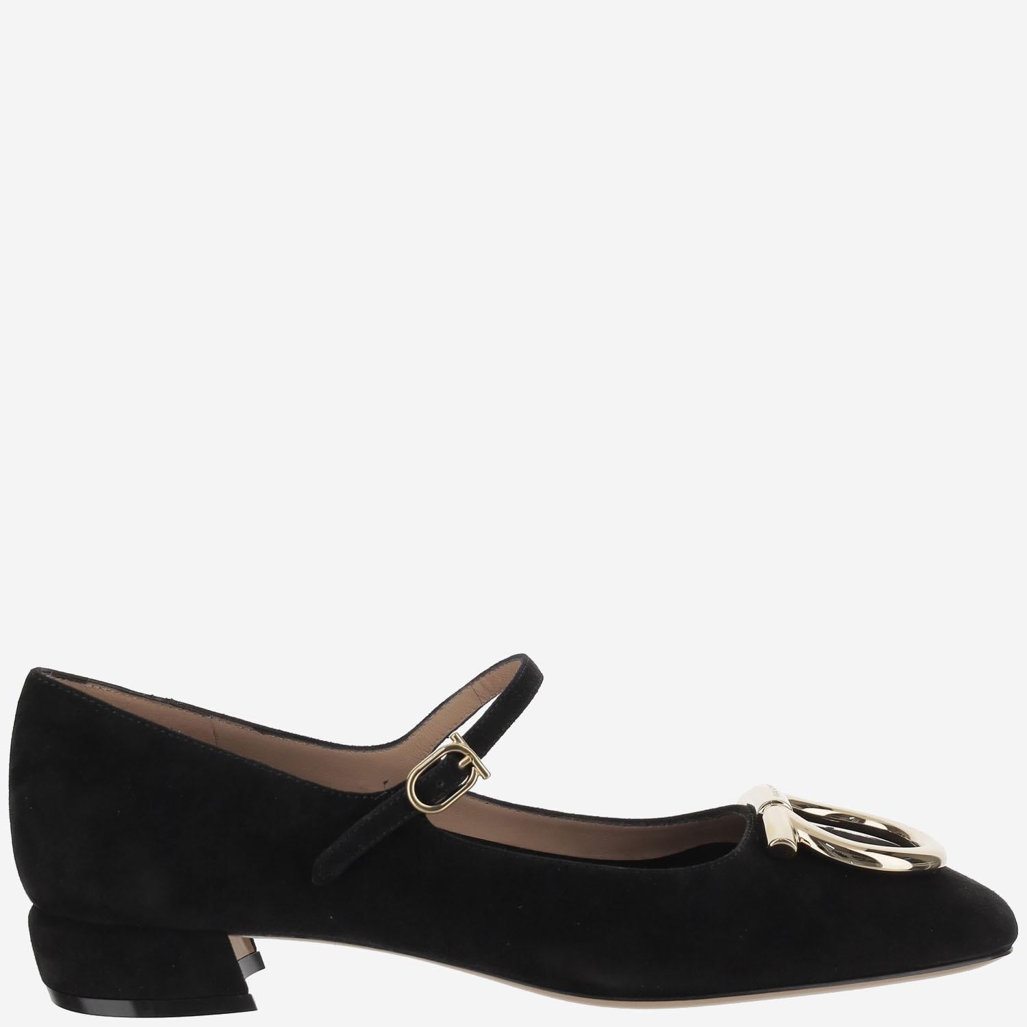 BALLERINE IN PELLE MARRY 001NEROAMARETTINERO SALVATORE FERRAGAMO 