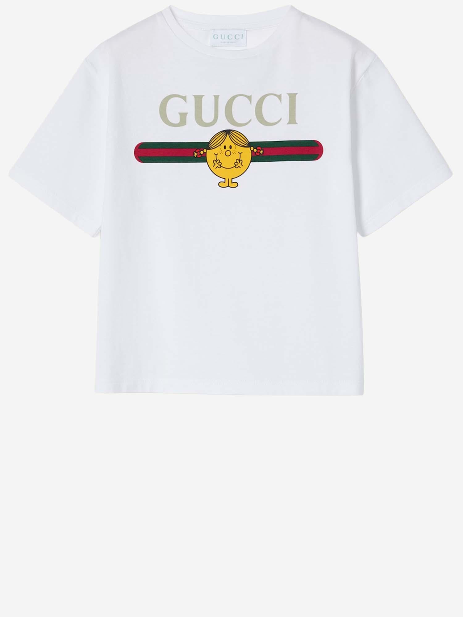 T-SHIRT IN COTONE CON STAMPA 857205 XJHRG9320 GUCCI KIDS 