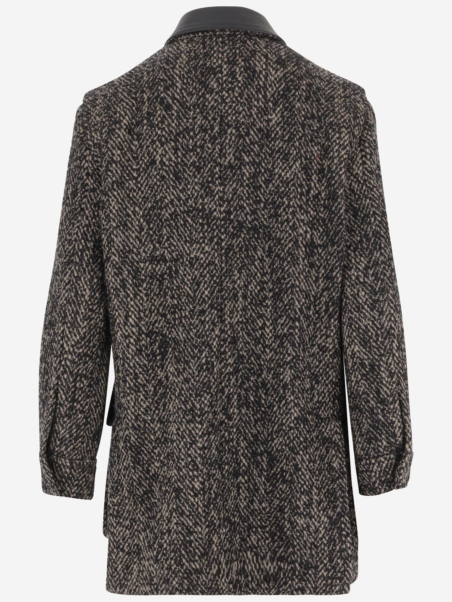 CAPPOTTO IN MISTO LANA CON MOTIVO SPIGATO ANGIO12334 003 MAX MARA 