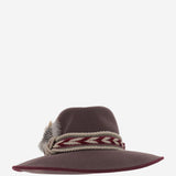 CAPPELLO fedora IN LANA BROWNFEDORAHATWITHFEATHERS NATURAL ALEXIA ALVAREZ DE TOLEDO 