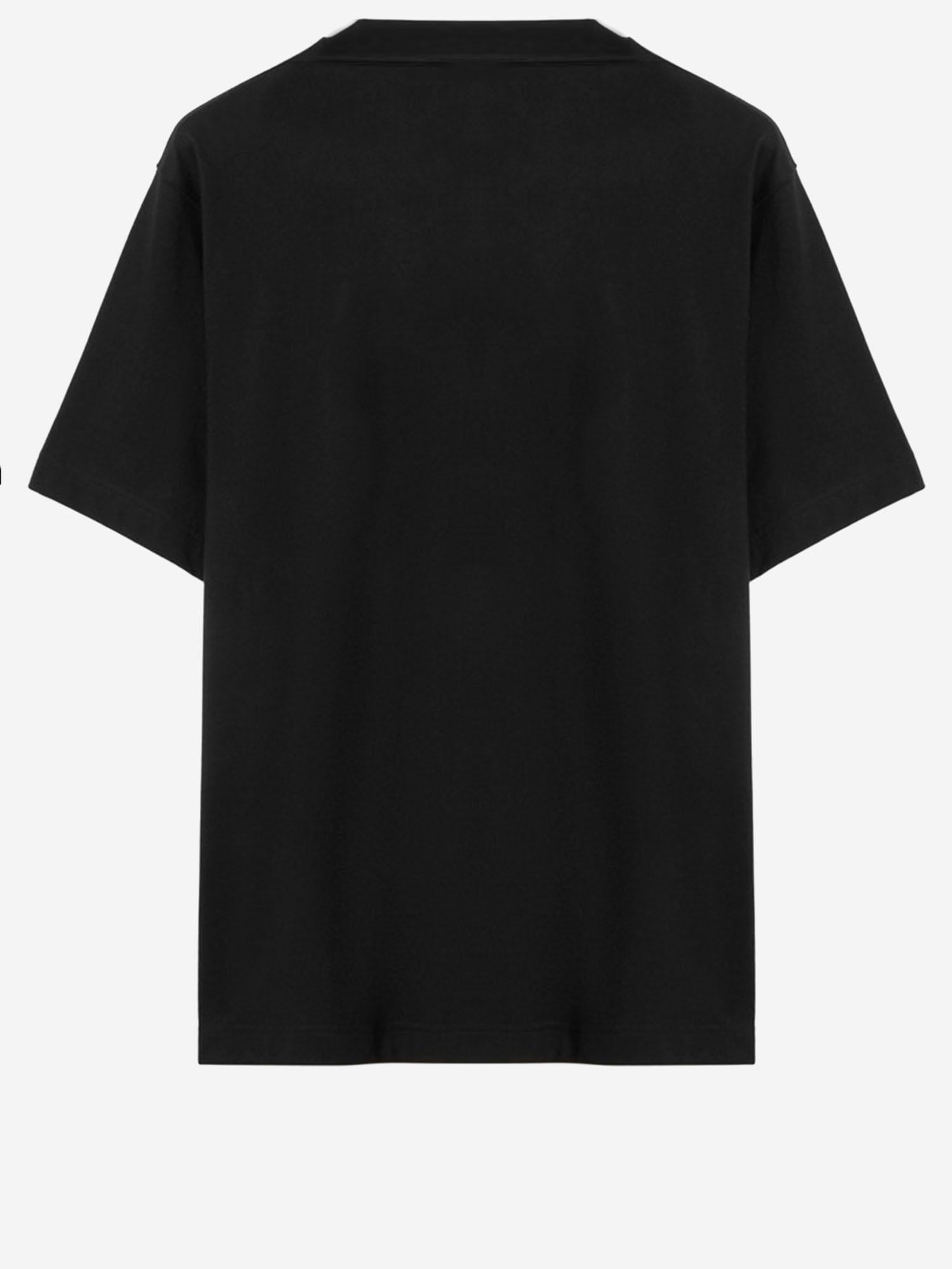 T-SHIRT IN COTONE CON EKD DISEGNATO 8121033 BLACK BURBERRY 