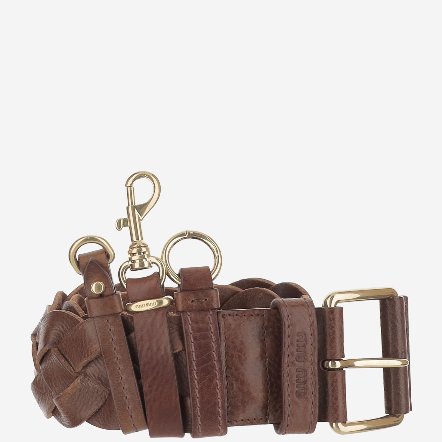 CINTURA in pelle con ganci trick 5CC722 2G7VF0005 MIU MIU 