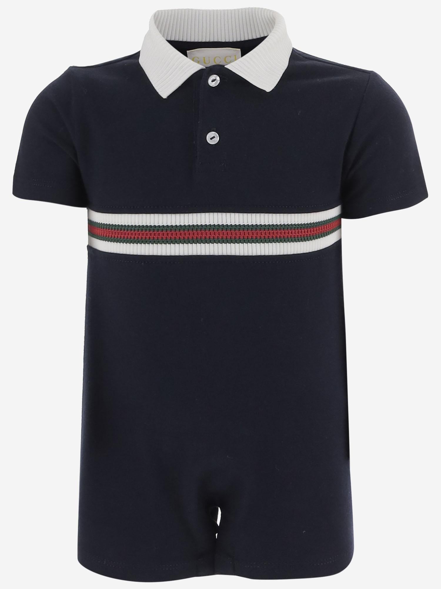TUTINA IN COTONE CON WEB 849667 XJHNR4780 GUCCI KIDS 