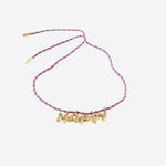 COLLANA IN TESSUTO E METALLO BUBBLELETTERSGOLDPLATED HAPPY SORBET ISLAND 