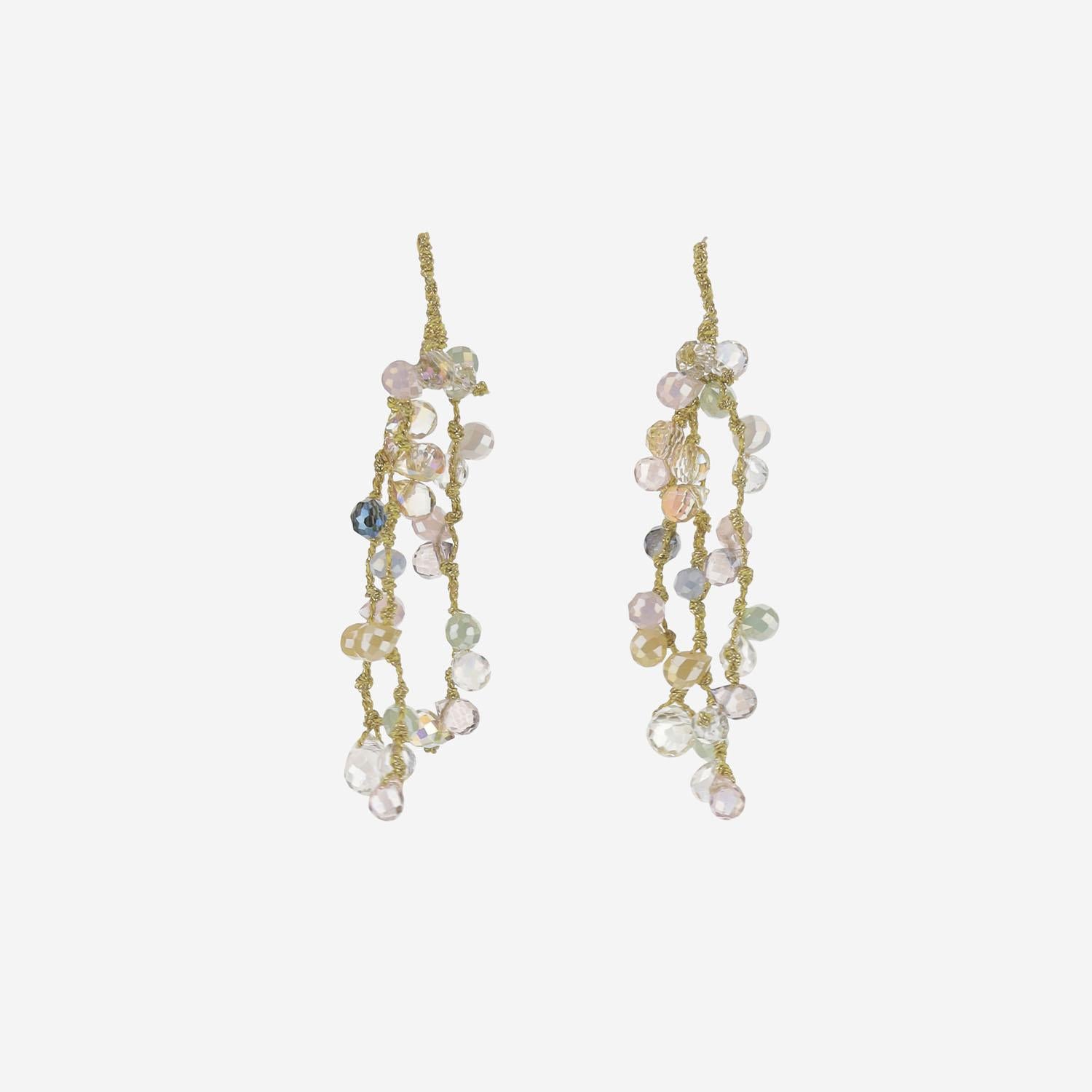 Orecchini con cristalli FMULTICOLOR GOLD MELA 