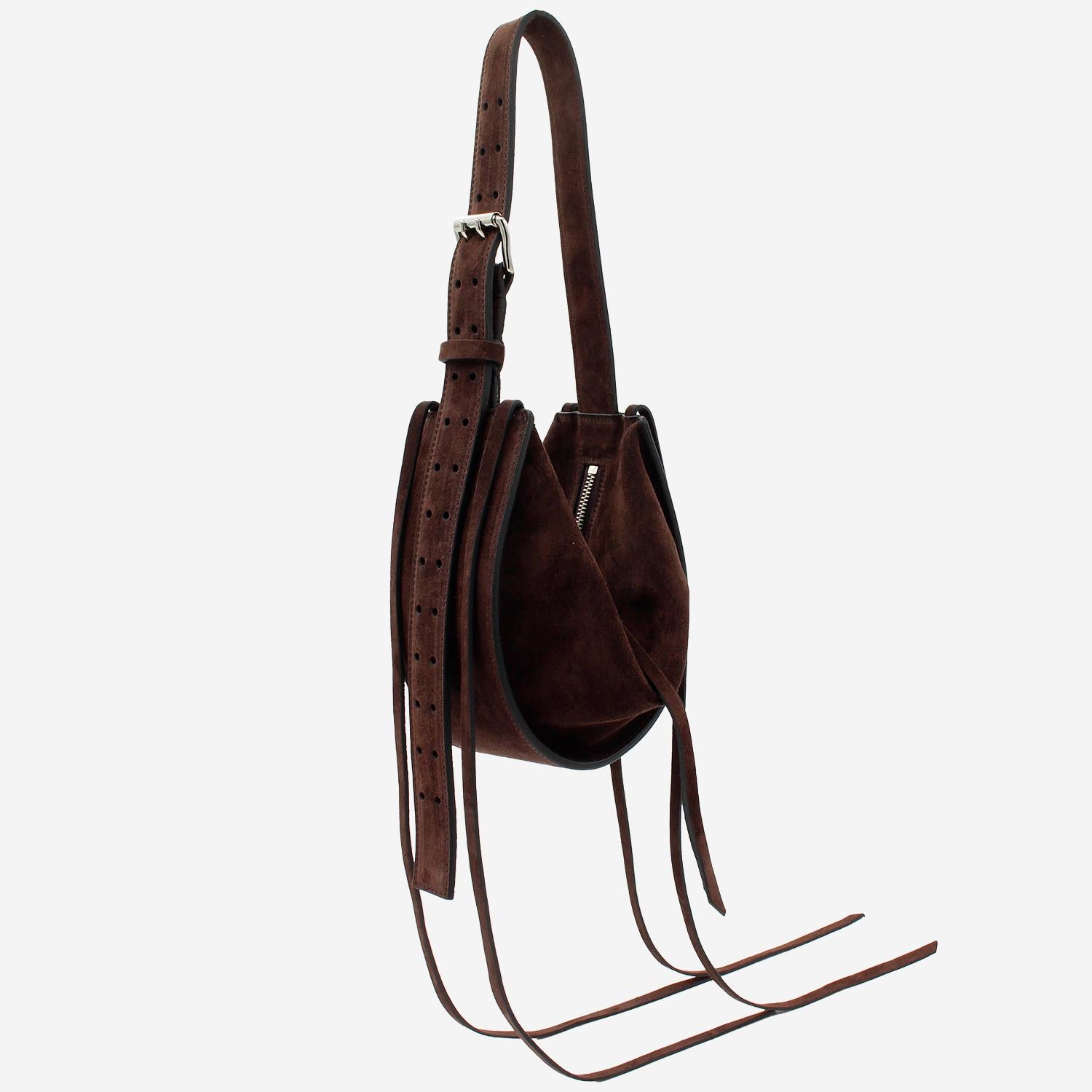 Borsa amaca con frange in pelle scamosciata AMACASUEDE 082S RADICA STUDIO 