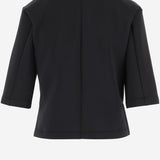 T-SHIRT IN NYLON STRETCH CON LOGO 8C0000289A8K 999 MONCLER 