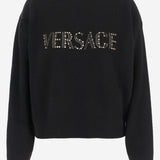 MAGLIONE IN LANA A COSTE CON STUDS 1018589 1A162071B000 VERSACE 