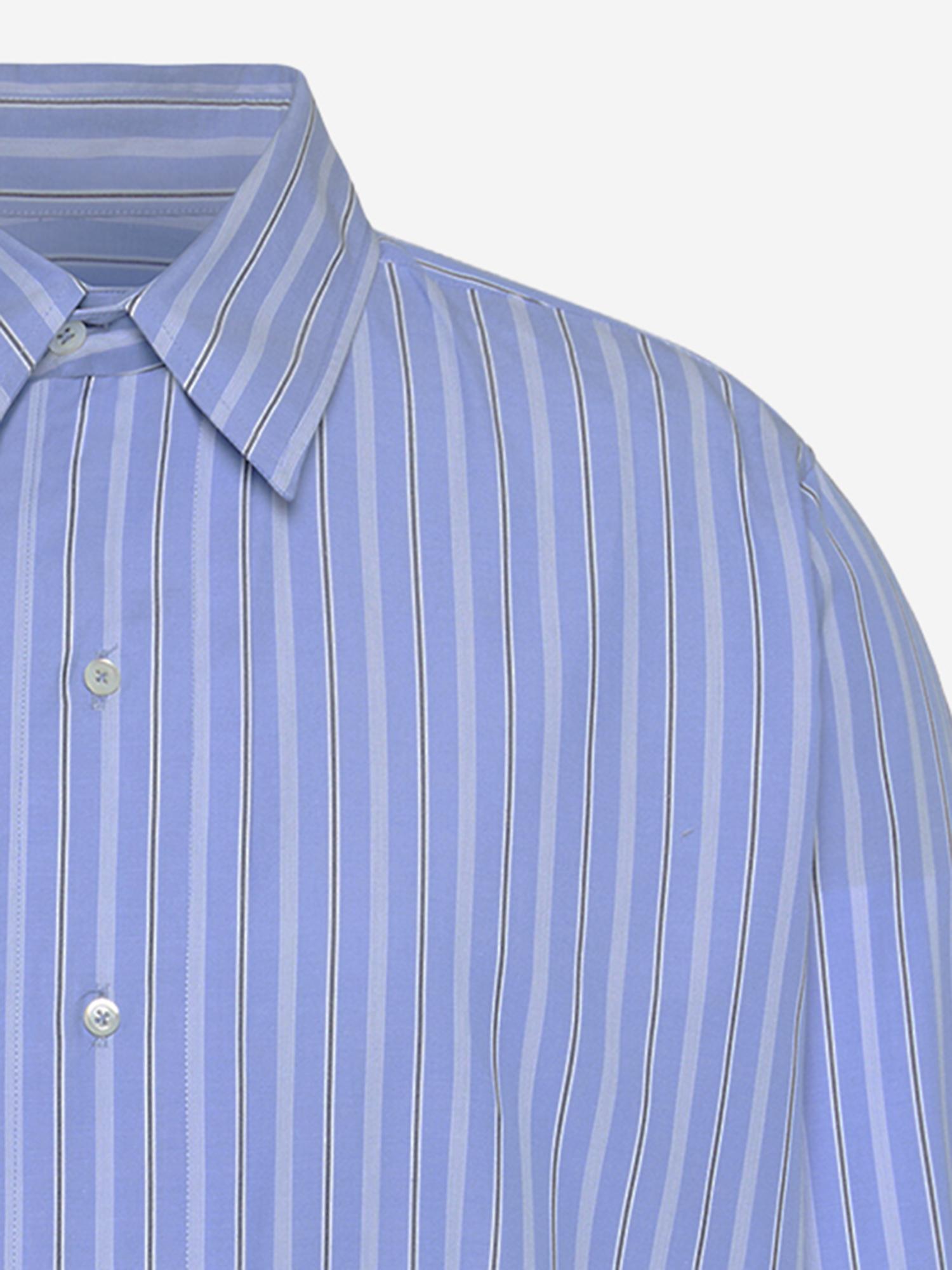 CAMICIA IN COTONE CON MOTIVO A RGHIE S29DT0006 M35625002F MAISON MARGIELA 