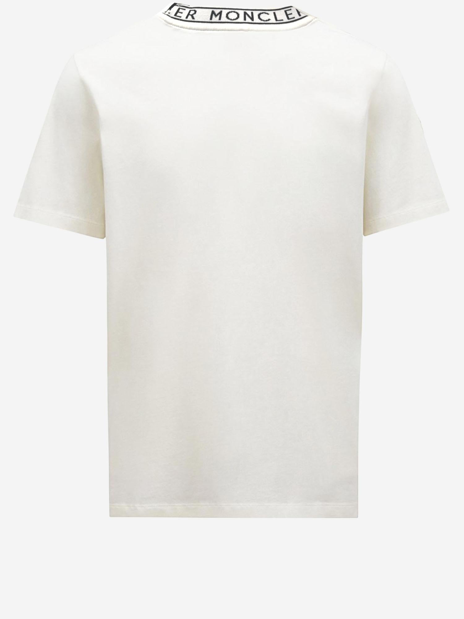 T-SHIRT IN COTONE CON FINITURA LOGATA 8C00031 8390T032 MONCLER 