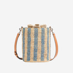 BORSA PICCOLA A SECCHIELLO IN RAFIA A RIGHE 8W2B0T03 IXUC8G VALENTINO GARAVANI 