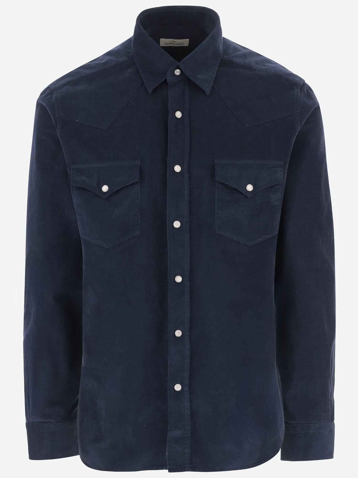 Camicia in velluto di cotone TEXANA6 75V1531 GHERARDI 
