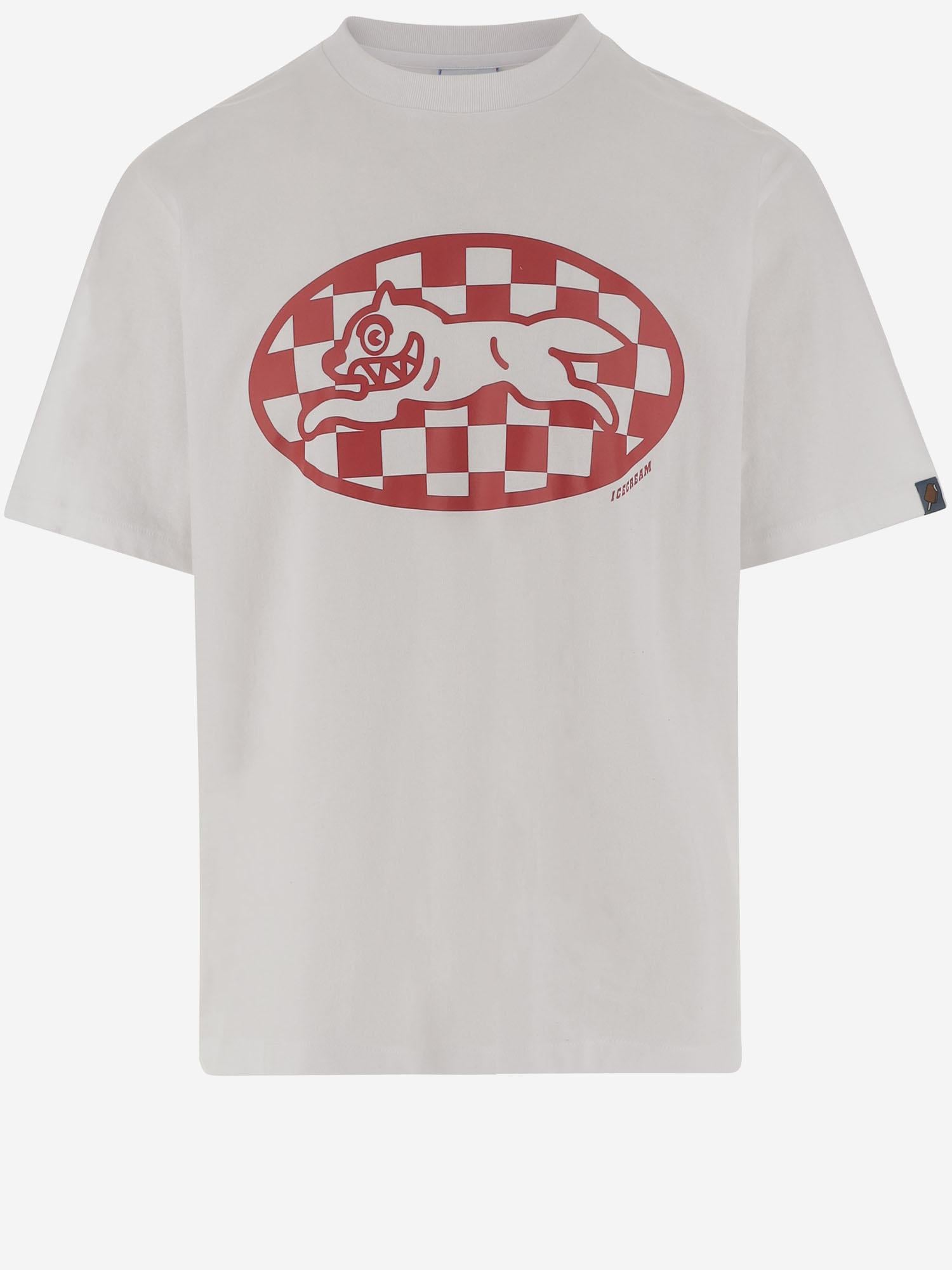 T-SHIRT IN COTONE CON LOGO IC25379 WHITE ICECREAM 