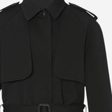 TRENCH USUAIA IN LANA VERGINE 10601W4255 BLK THE ROW 