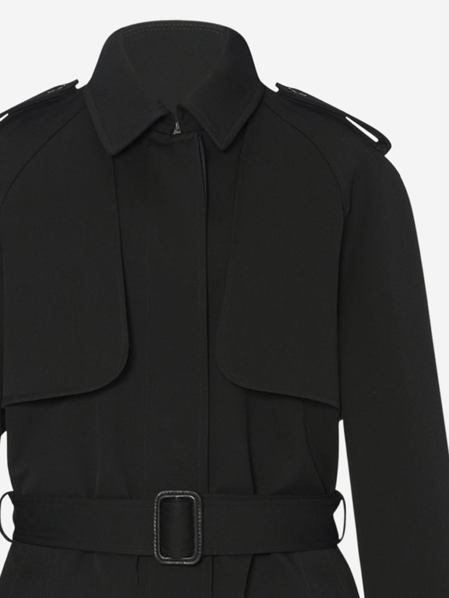 TRENCH USUAIA IN LANA VERGINE 10601W4255 BLK THE ROW 