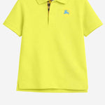 POLO IN COTONE CON LOGO 8117970 VIVIDLIME BURBERRY KIDS 