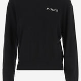 MAGLIONE IN LANA E CASHMERE CON LOGO 105561 A2SIZZ2 PINKO 