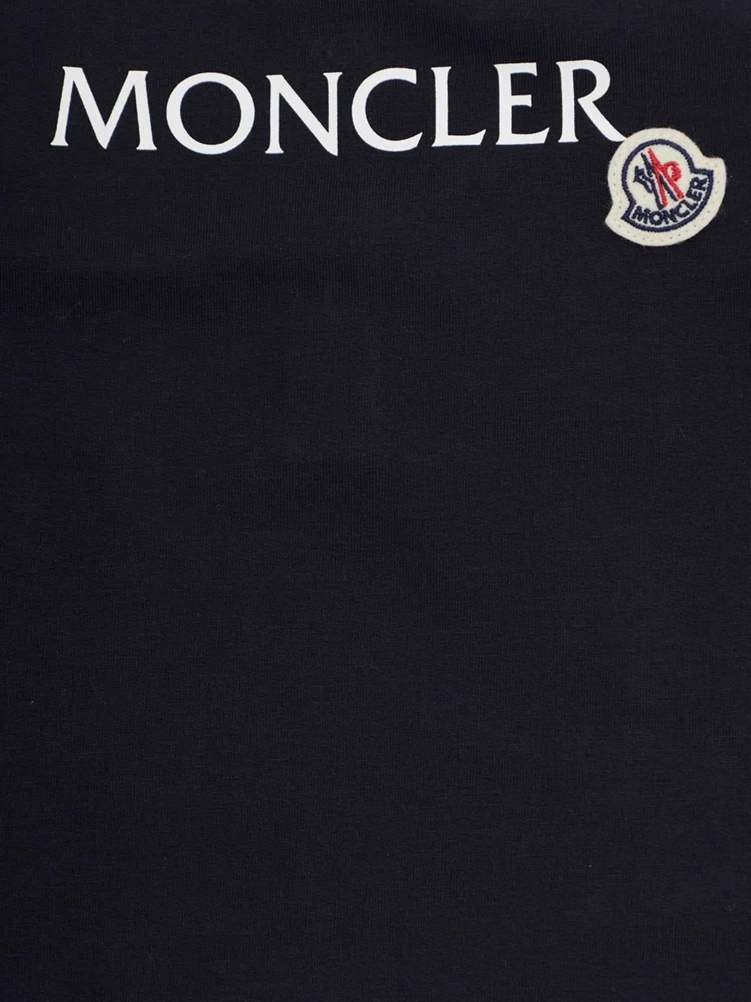 TUTINA IN COTONE STRETCH CON LOGO 8L0000489B9Y 778 MONCLER ENFANTS 