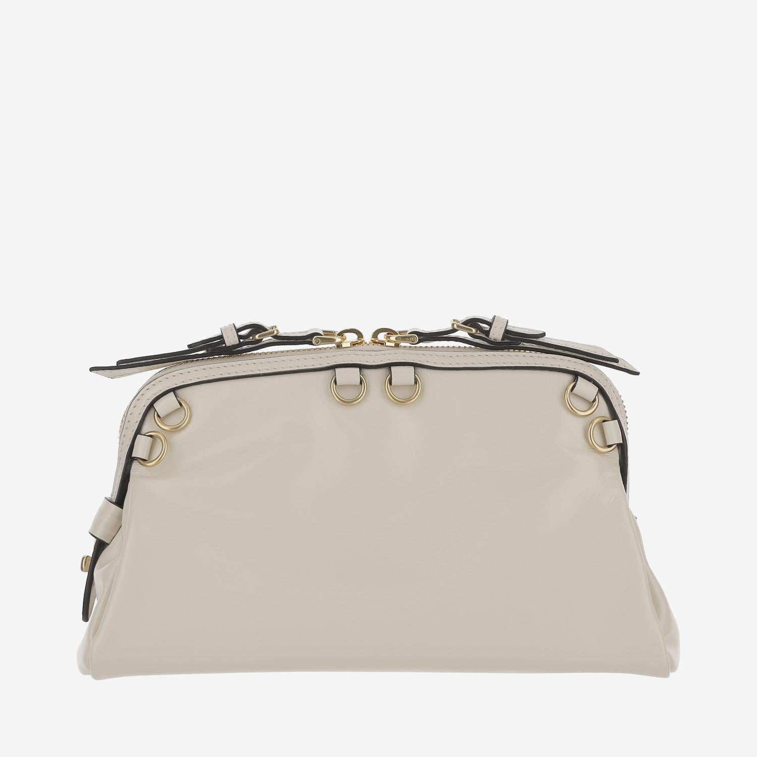 POCHETTE IN PELLE CON LOGO 5BF131 2IEOF0009 MIU MIU 