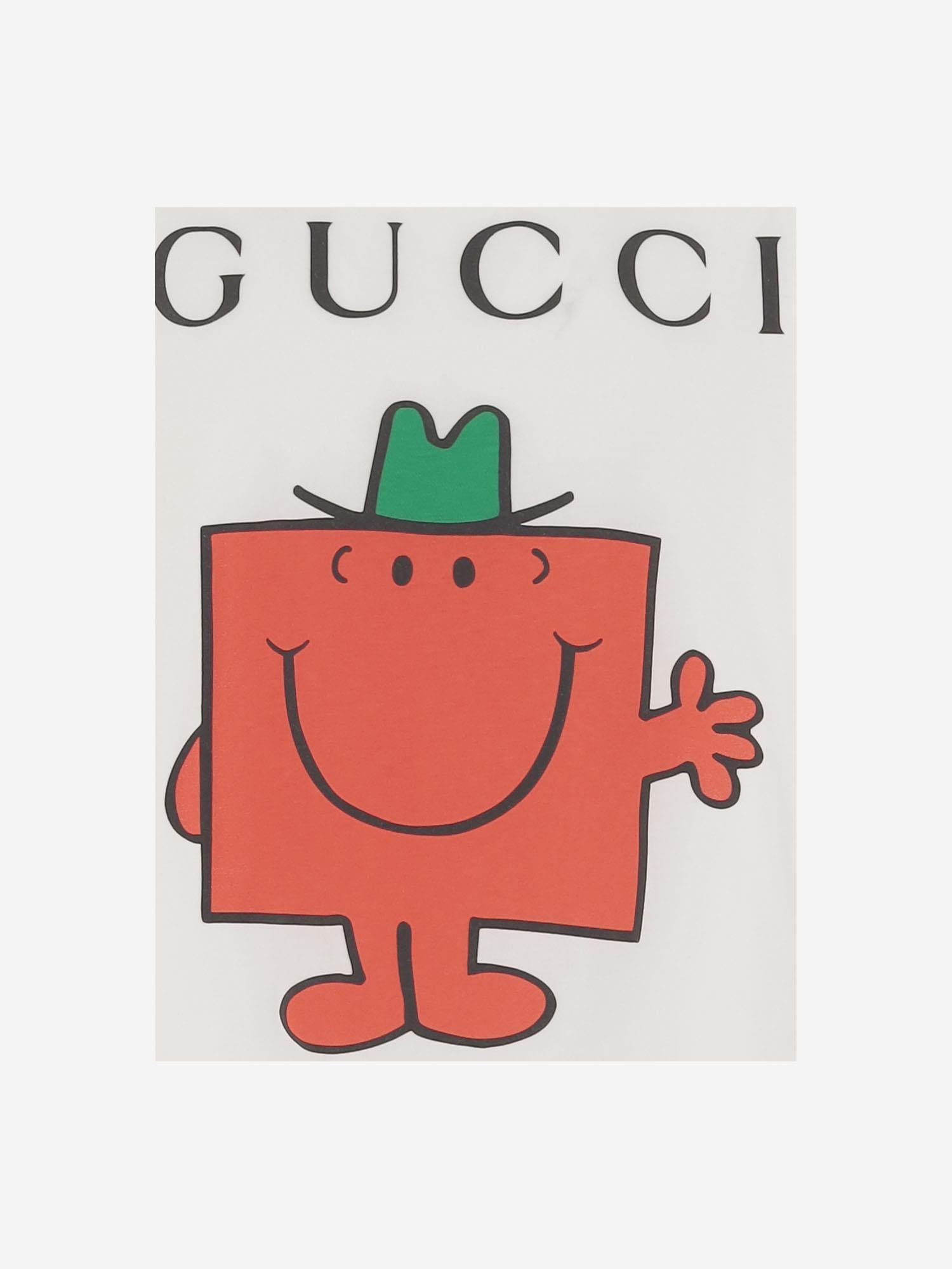 T-SHIRT IN COTONE CON STAMPA 547559 XJHPU9214 GUCCI KIDS 