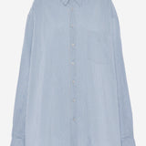 CAMICIA OVERSIZE IN COTONE E SETA S51DT0025 M35751001F MAISON MARGIELA 