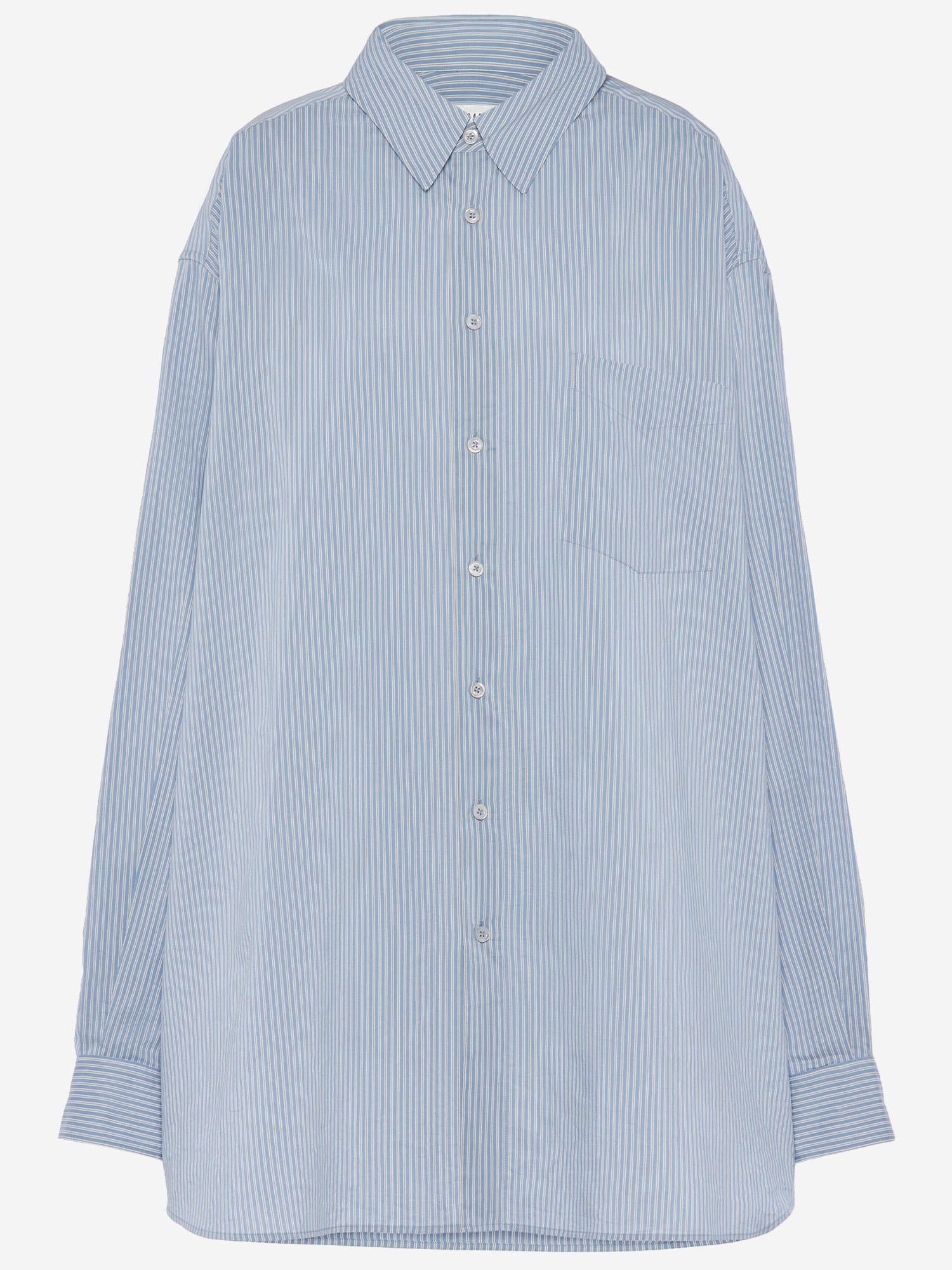 CAMICIA OVERSIZE IN COTONE E SETA S51DT0025 M35751001F MAISON MARGIELA 
