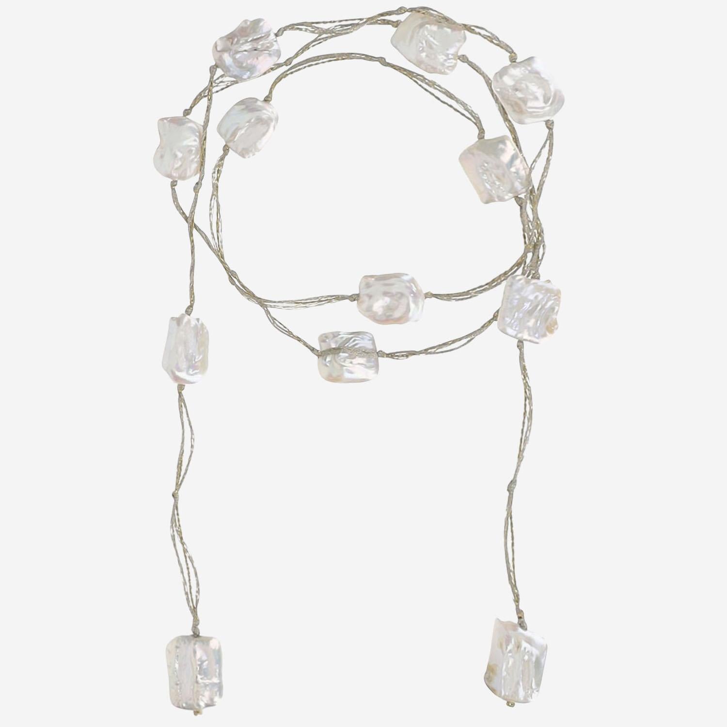 COLLANA CON PERLE VCALI WHITESQUARE MELA 