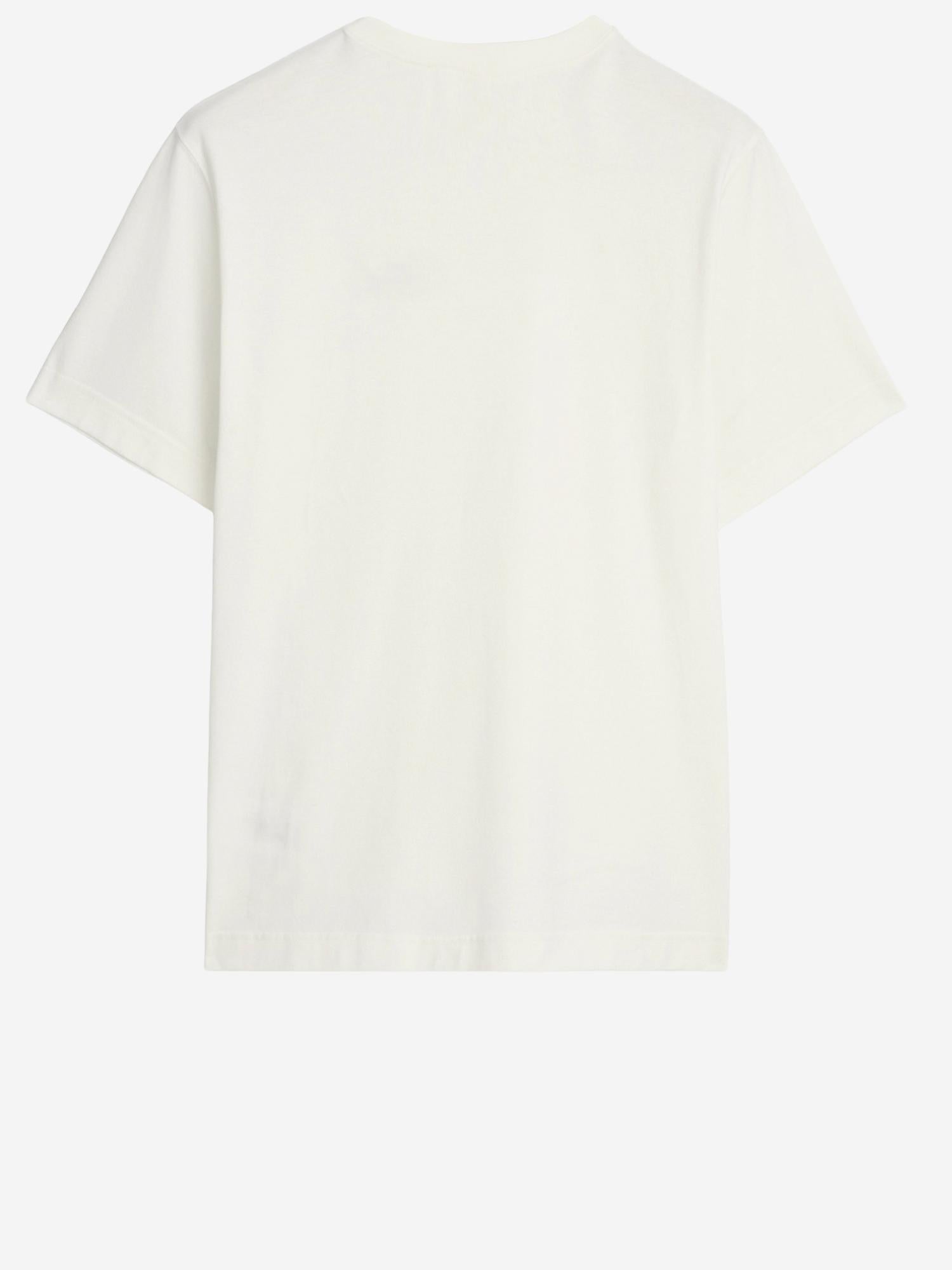 T-SHIRT IN COTONE CON LOGO 8122389 CHALK BURBERRY 