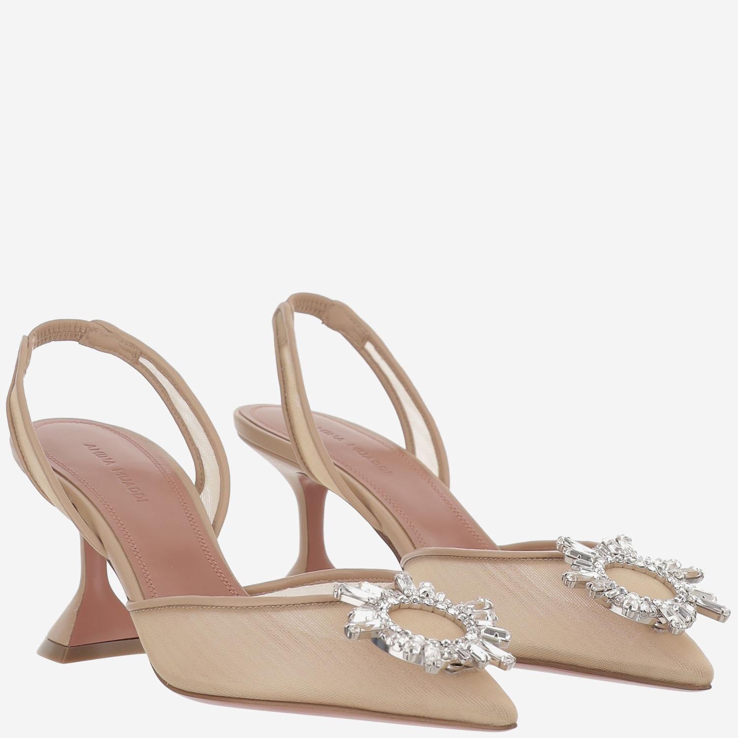 Begum Slingback in mesh BEGUMMESHSLING 70BEIGEMESH AMINA MUADDI 