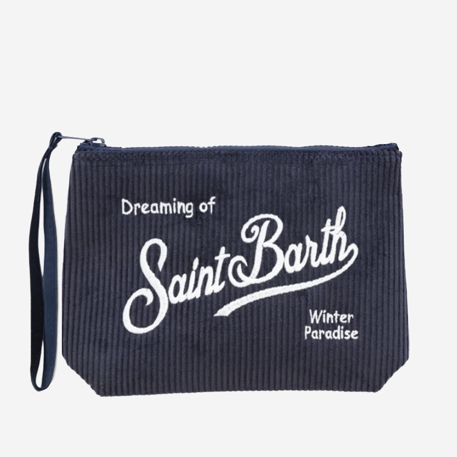 POCHETTE ALINE Corduroy CON LOGO ALI0024 00164I MC2 SAINT BARTH 