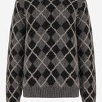 MAGLIONE IN CASHMERE CON MOTVIO GEOMETRICO 18072645 490 KHAITE 