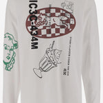 T-SHIRT A MANICHE LUNGHE IN COTONE CON LOGO IC25355 WHITE ICECREAM 
