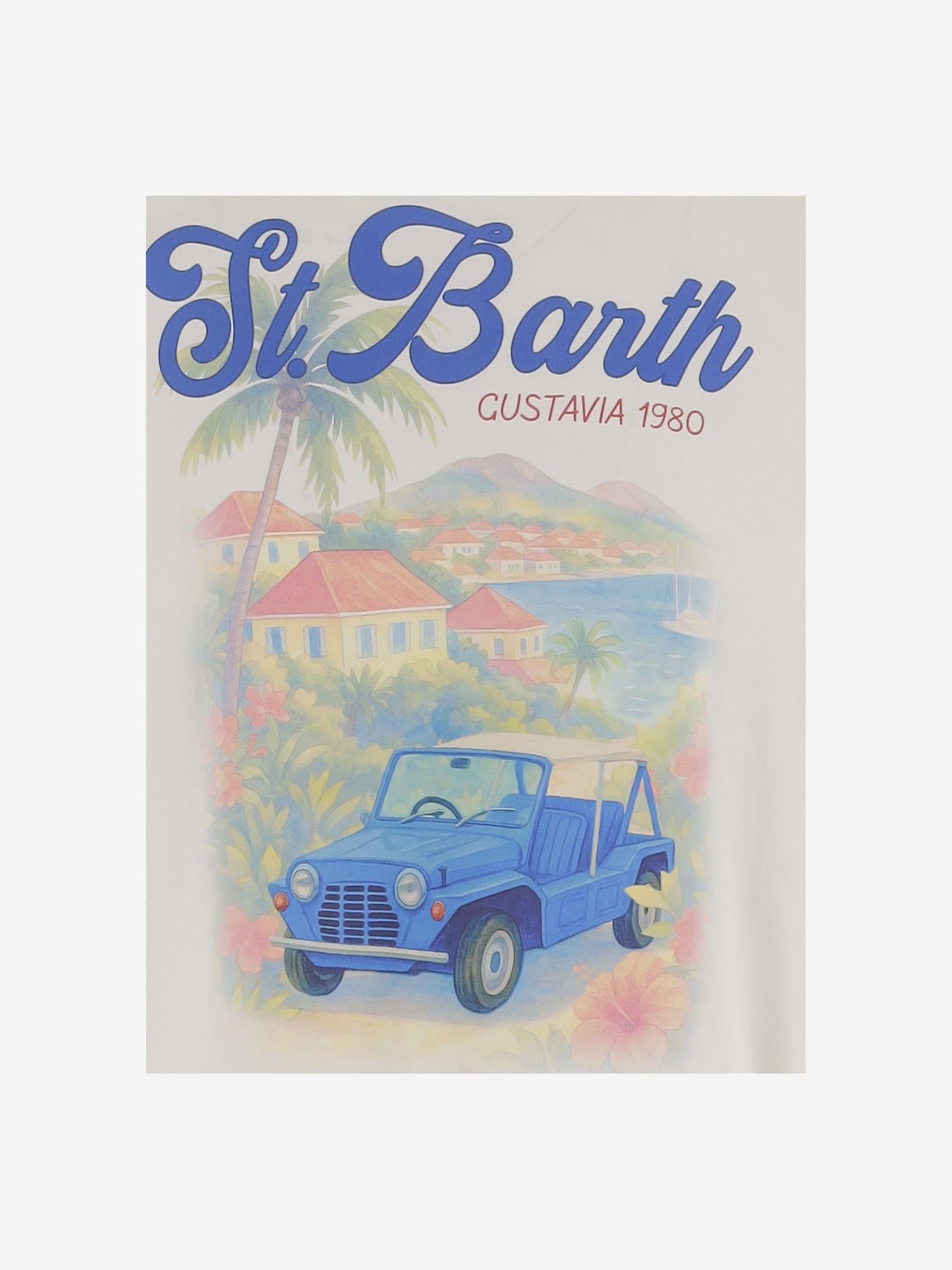 T-SHIRT IN COTONE CON STAMPA DNV0002 04444L MC2 SAINT BARTH 