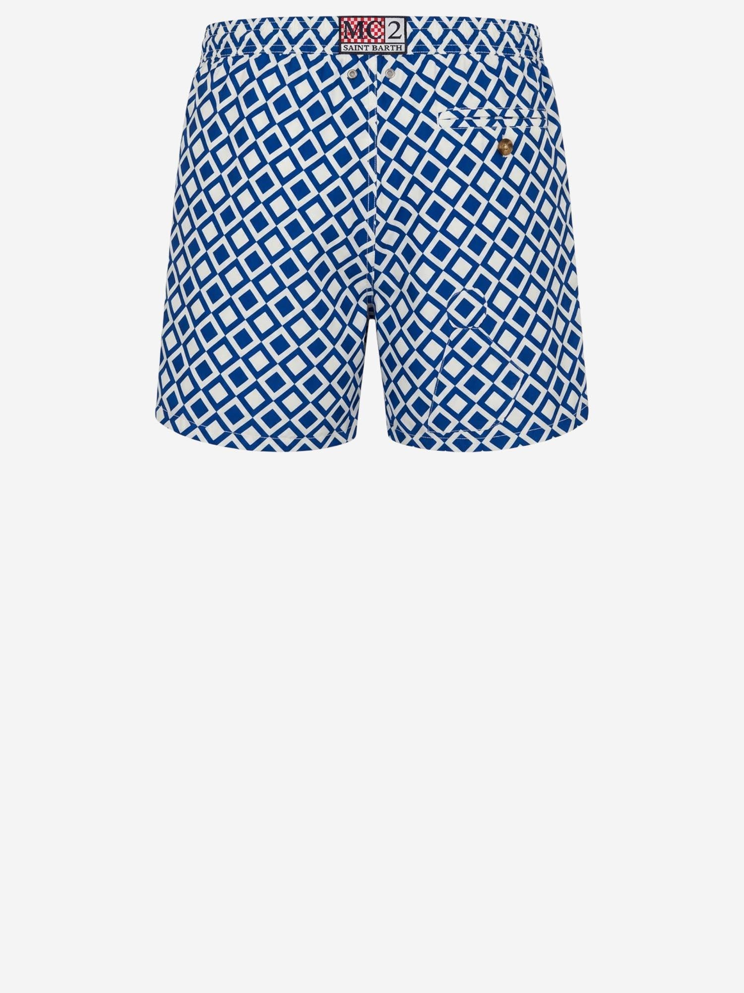 SHORTS DA BAGNO CON MOTIVO GEOMETRICO LIG0013 07673L MC2 SAINT BARTH 