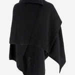 PONCHO IN LANA E CASHMERE K016 CMYNBLACK NICCOLO PASQUALETTI 