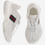 SNEAKERS ROCHELLE IN PELLE CON WEB 854041 AAF0H9246 GUCCI 