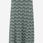 GONNA IN MISTO VISCOSA CON MOTIVO ONDULATO 067 VERDE COLOUR MARKET 