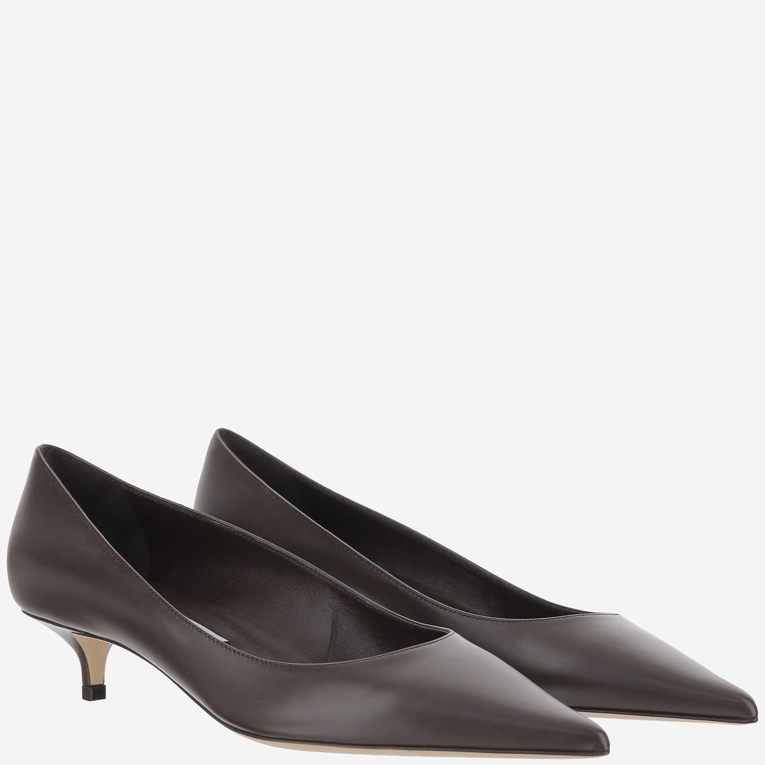 DÉCOLLETÉ AMELIA IN PELLE AMELIA CLFCHOCOLATE JIMMY CHOO 