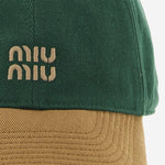 Cappello da baseball in drill di cotone 5HC369 2CWCF04Z5 MIU MIU 