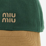 Cappello da baseball in drill di cotone 5HC369 2CWCF04Z5 MIU MIU 