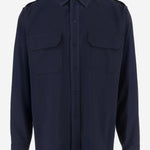 CAMICIA IN LANA CON TASCHINI E SPALLINE S50DT0059 M35524470 MAISON MARGIELA 