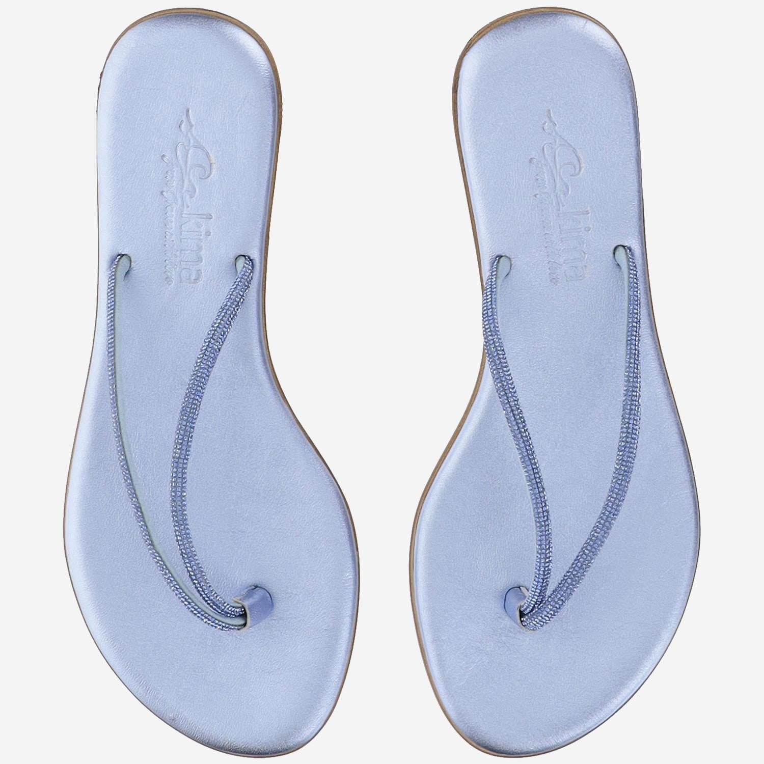 SANDALI IN PELLE CON STRASS BALOS DENIM KIMA 