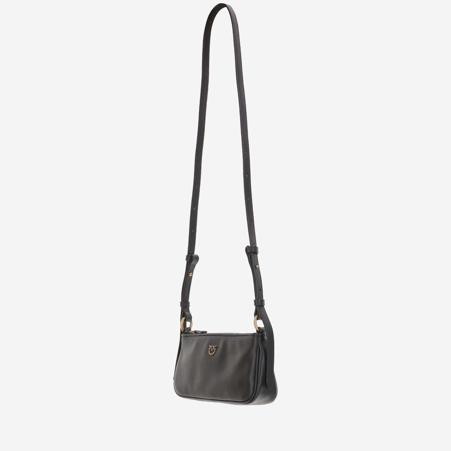 BORSA MINI HALF MOON BAGUETTE IN PELLE CON LOGO 105069 A0QOZ99Q PINKO 