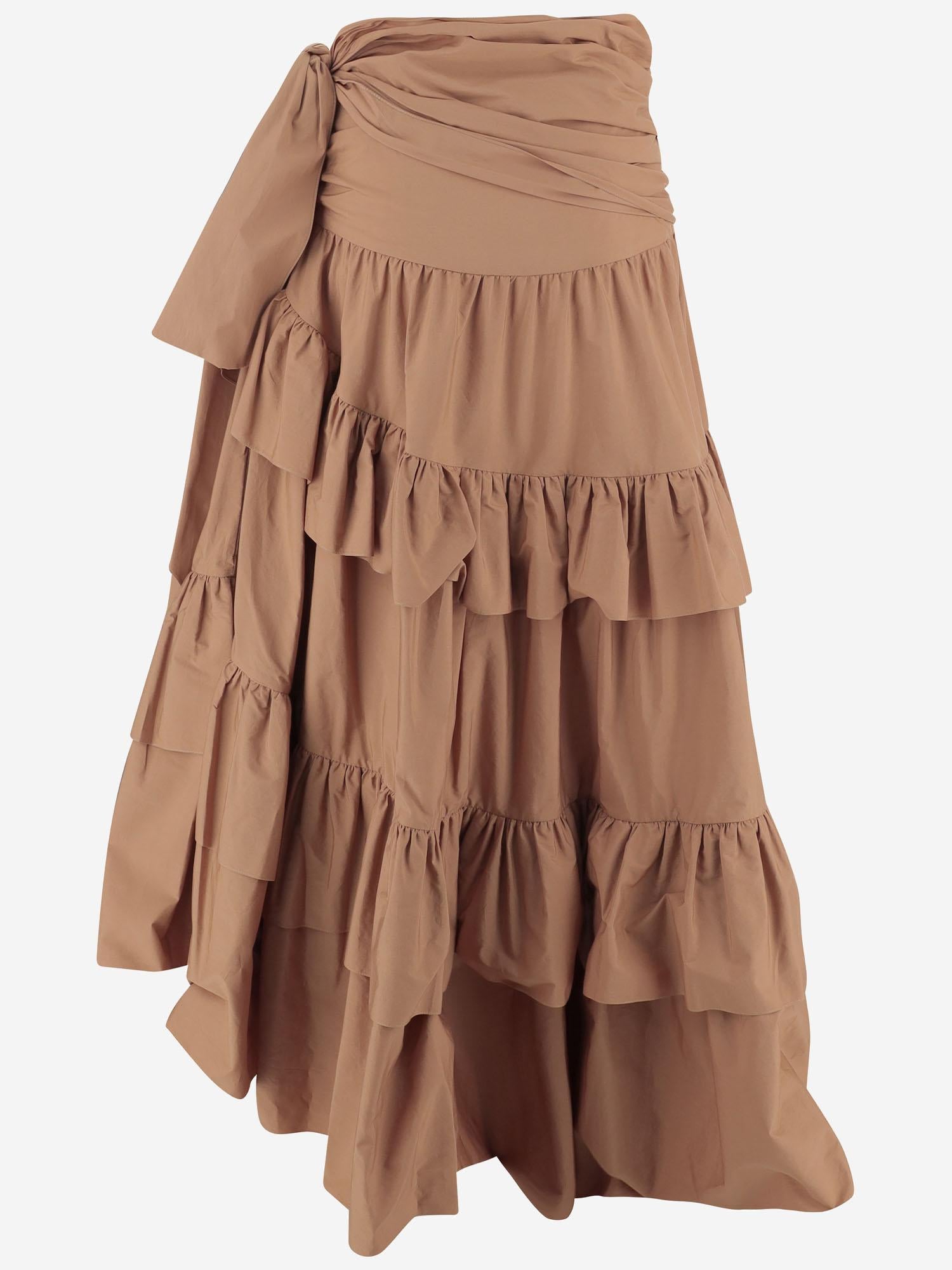 Gonna a balze in popeline di cotone CH26UJU53144 26U CHLOE 